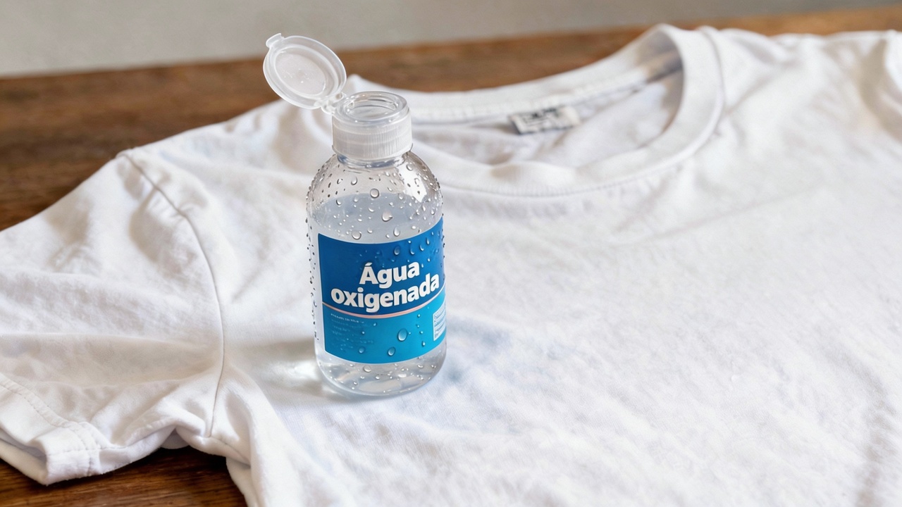 Mistura poderosa com água oxigenada que remove manchas de suor das roupas brancas num piscar de olhos