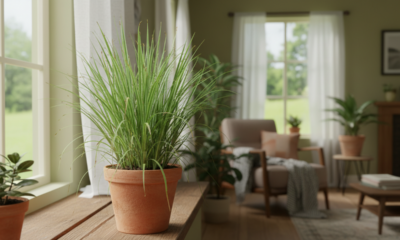 Esse capim-limão é usado para ajudar a reduzir pernilongos dentro de casa