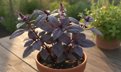 Aprendi que, quando você cuida da terra, a terra cuida de você especialmente com meu manjericão roxo