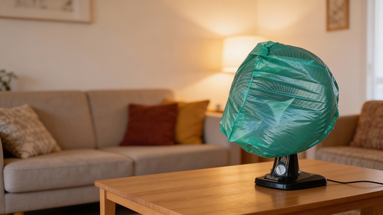O truque com sacola plástica para limpar ventilador sem desmontar e sem fazer sujeira