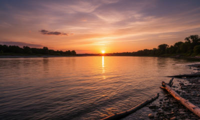 Por que a água dos rios parece mais quente depois que o sol se põe