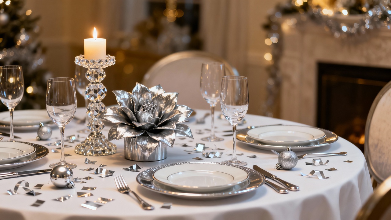 Como fazer uma decoração prateada para o Réveillon digna de capa de revista