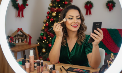 Técnica única de maquiagem para ceia de Natal garante um visual luxuoso e rápido