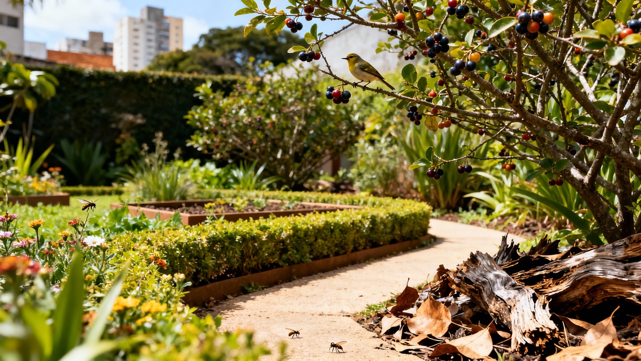 A combinação natural que enche o jardim de movimento, cores e vida