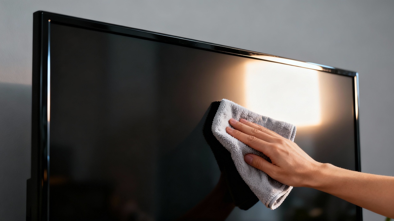 O método de 5 passos para você limpar o pó da TV sem manchas