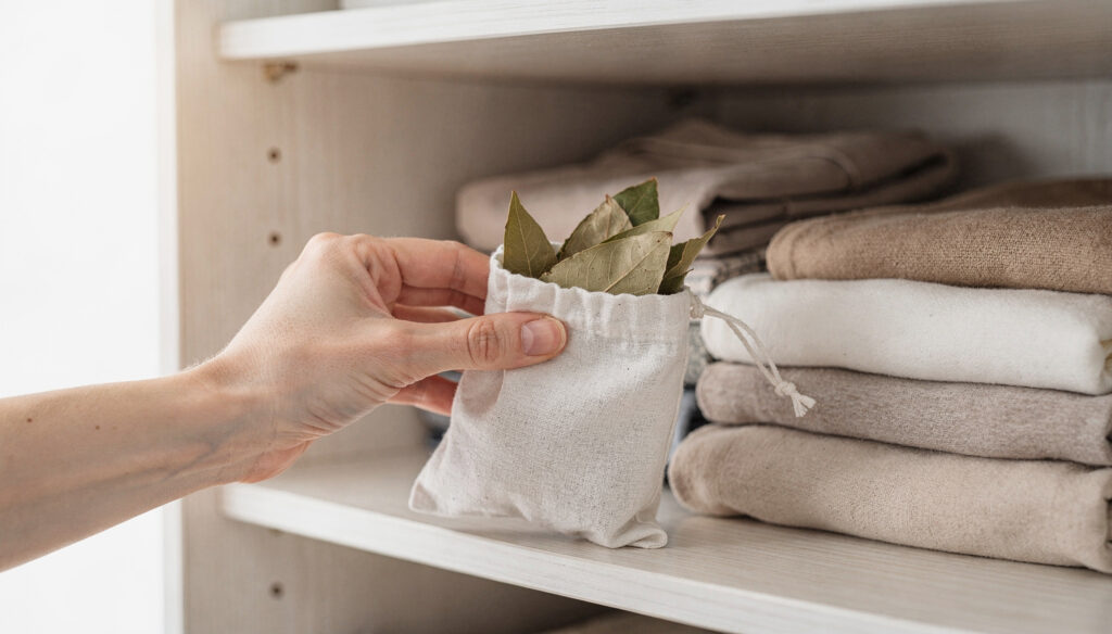 Esse truque com folha de louro disfarça cheiros fracos e deixa o ambiente mais neutro e fresco por várias horas