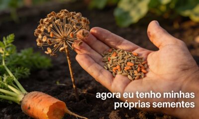 Quem aprende a fazer sementes de cenoura em casa gasta menos e cultiva variedades adaptadas ao próprio solo