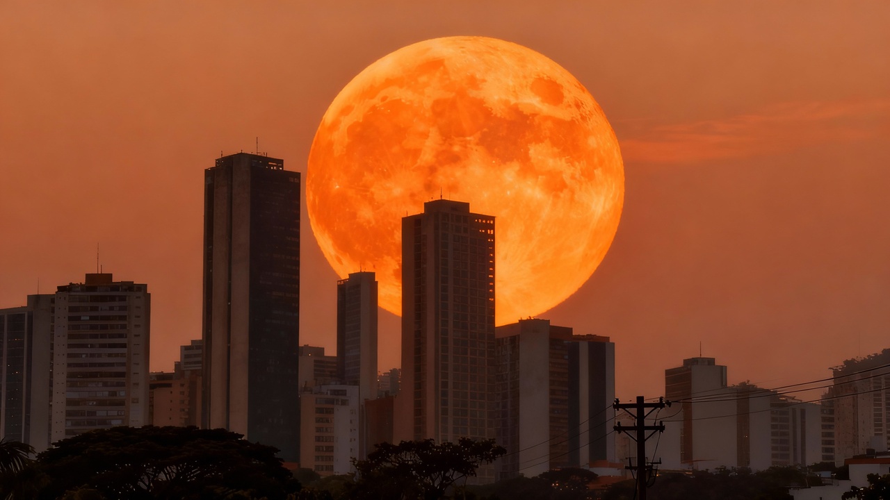 O motivo oculto que faz a lua parecer gigante quando chega perto do horizonte