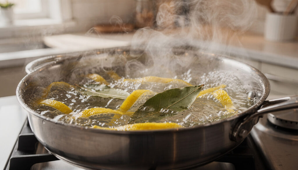 Ninguém fala, mas essa mistura de limão e louro no vapor pode transformar o ar da sua casa e até sua rotina de limpeza