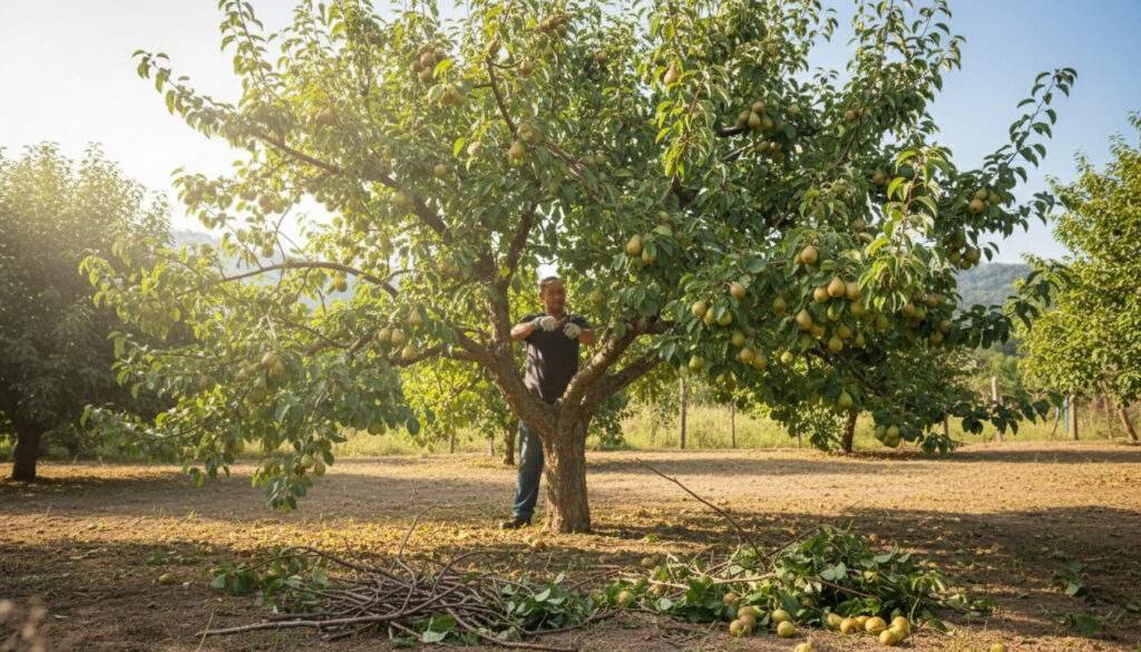 Como fazer a poda da pereira corretamente para ter uma colheita abundante de frutas frescas em casa
