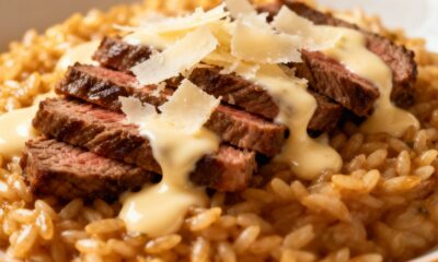 A receita de risoto de filé com 3 queijos que está conquistando a internet