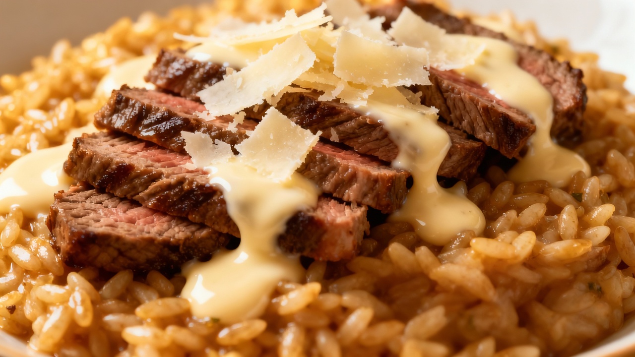 A receita de risoto de filé com 3 queijos que está conquistando a internet