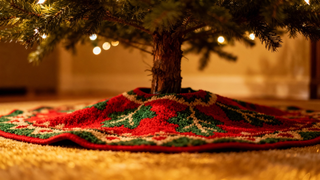 Como o tapete para a base da árvore de Natal virou tendência