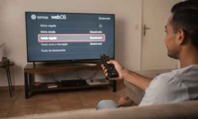 Tela de configurações da smart TV LG com opções para desativar funções e deixar o sistema mais rápido.