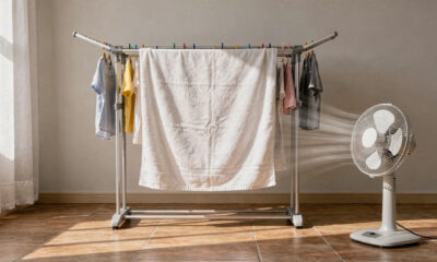 Esse truque simples com toalha acelera a secagem da roupa sem deixar cheiro de guardado