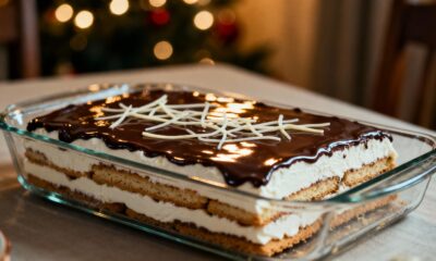 Pavê de chocolate com creme, conquista a ceia de Natal com sabor simples