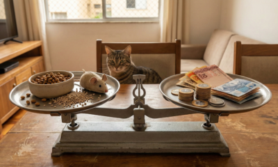 Não é só ração, nem só areia: quanto custa manter um gato em apartamento e onde o dinheiro vai de verdade