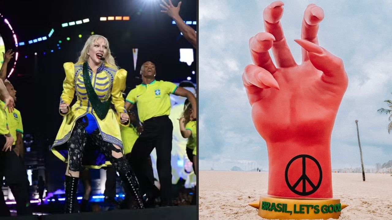 Escultura de Lady Gaga em Copacabana viraliza e fãs lotam redes com vídeos e fotos