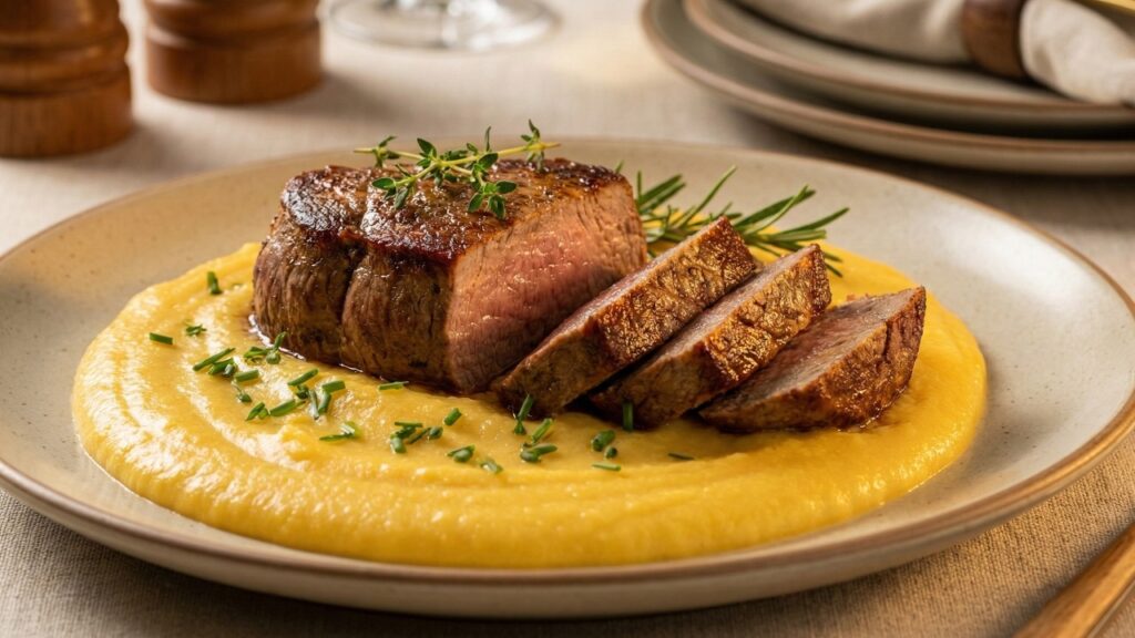 Esse purê com mandioquinha tem sabor delicado e textura que derrete na boca