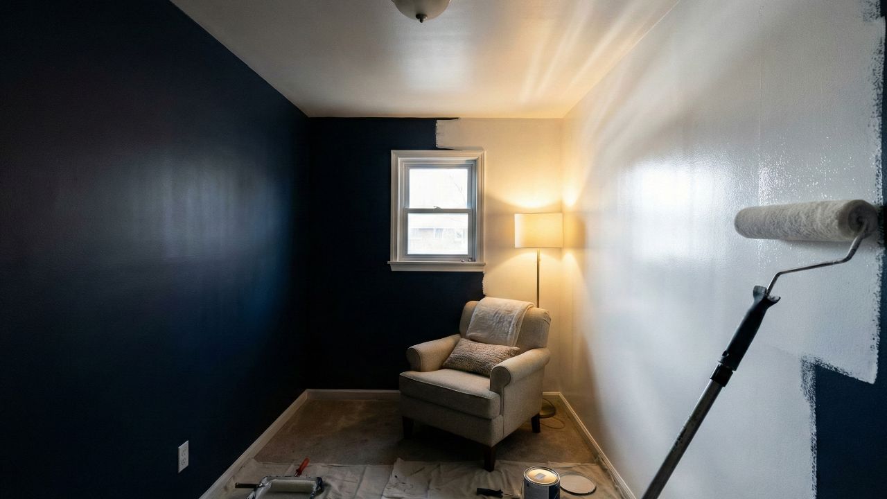 A melhor cor de tinta para quarto escuro que dobra a iluminação