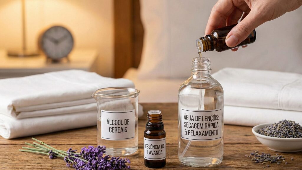 Mistura poderosa de água de lençóis garante uma noite de sono relaxante e inesquecível