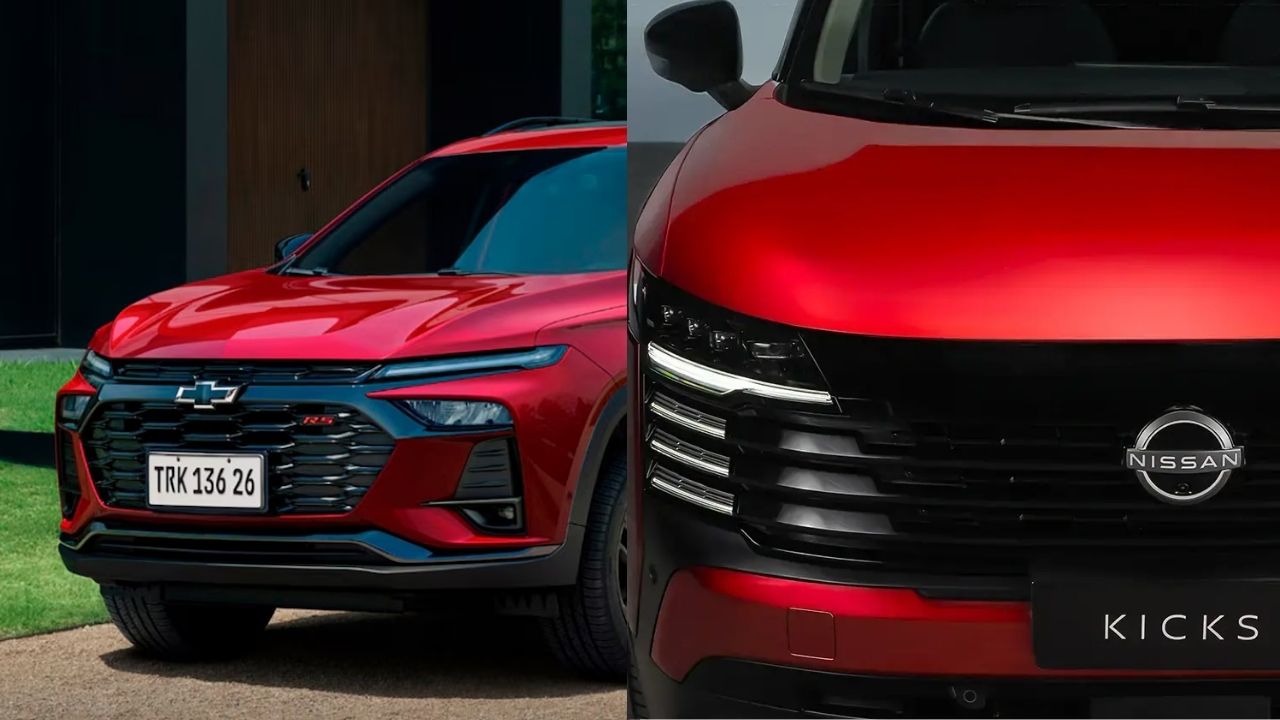 Comparação direta entre Chevrolet Tracker e Nissan Kicks mostra onde cada SUV compacto leva vantagem