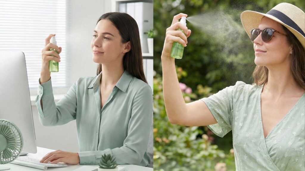 Melhor spray facial com chá verde caseiro para renovar sua pele no calor intenso