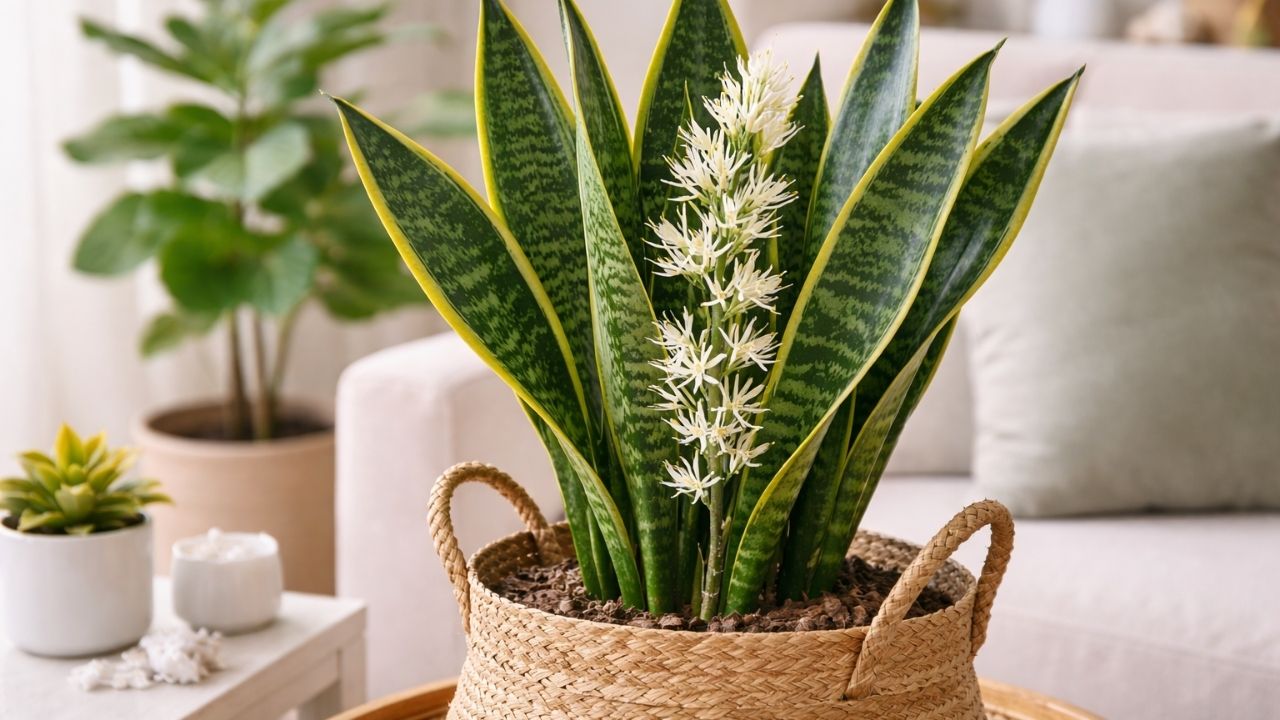 Essa espada-de-são-jorge sobreviveu à mudança e ainda encontrou forças para florescer