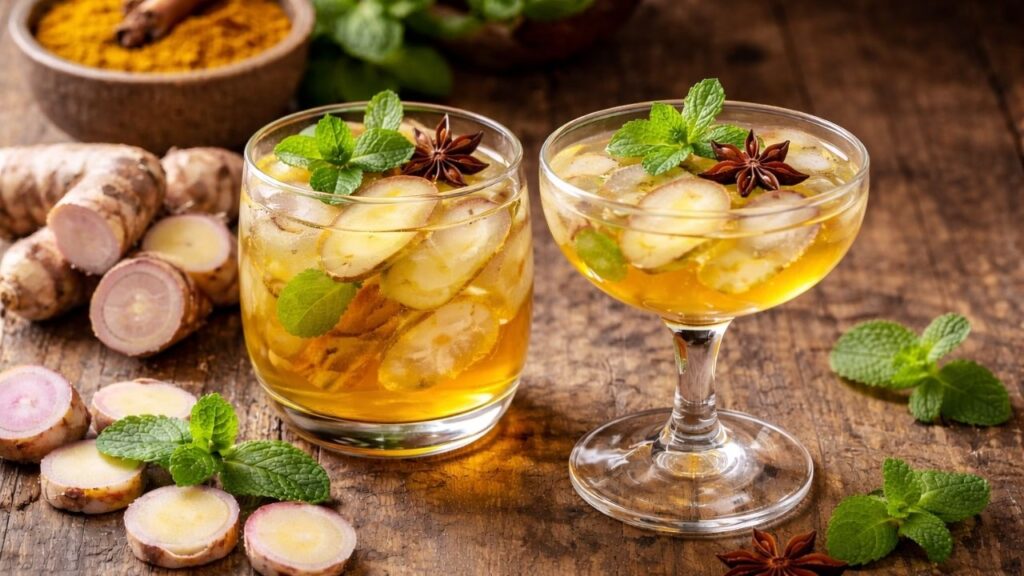 Essa raiz aromática tem gosto de canela e é muito usada em doces e bebidas