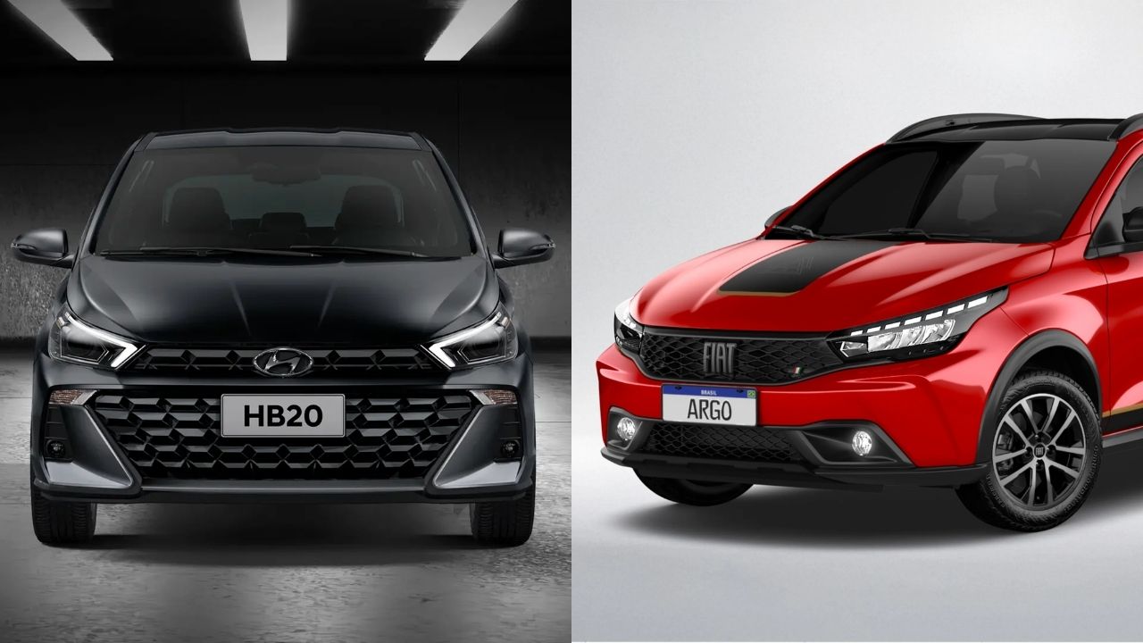 Comparação entre Hyundai HB20 e Fiat Argo avalia consumo, desempenho, versões e custos