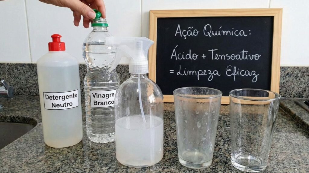 Receita de limpador de copos com 2 ingredientes garante transparência total
