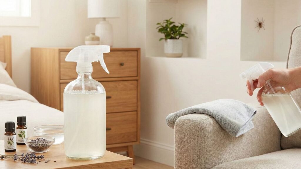 Aprenda a fazer o melhor spray natural contra aranhas e poeira para seu quarto