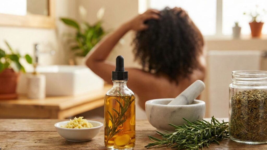 Você precisa testar o tônico de gengibre e alecrim para ver seu cabelo crescer como nunca