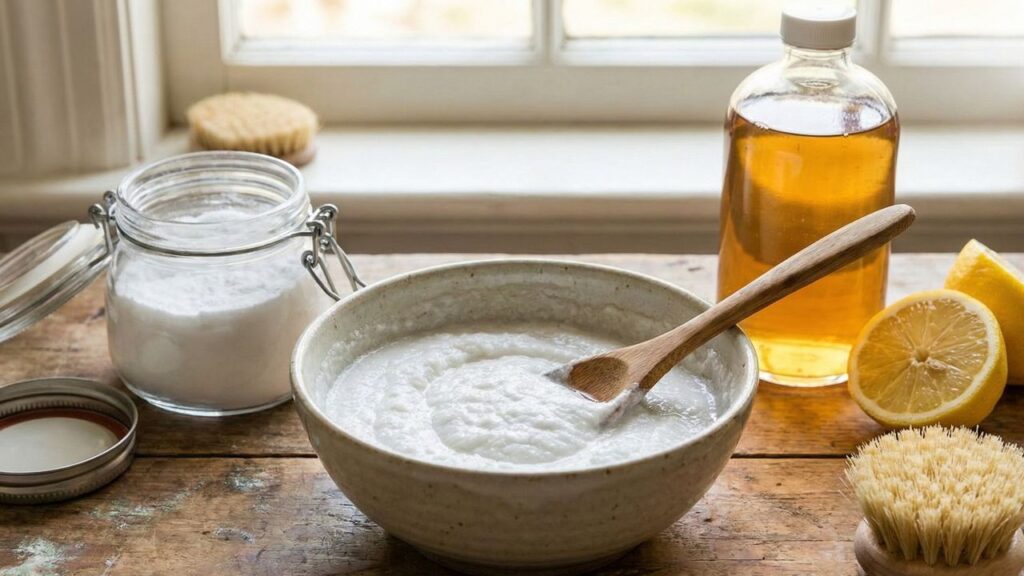 Economize muito fazendo essa pasta de limpeza caseira potente com apenas 3 itens