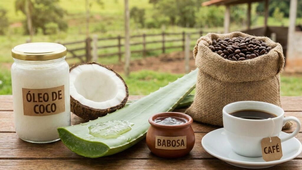 Resultado de salão usando o cronograma capilar com babosa, óleo de coco e café de forma simples