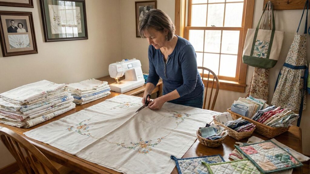Pare de jogar dinheiro fora e aprenda como reciclar toalhas de mesa para ganhar itens de luxo