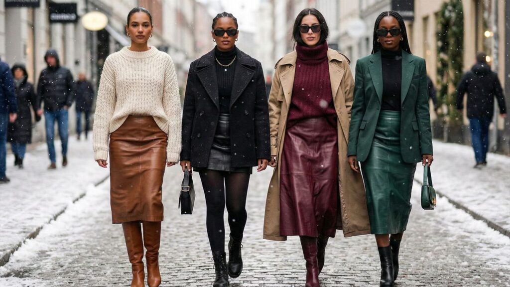 Veja como combinar saia de couro com peças que você já tem no armário de forma única