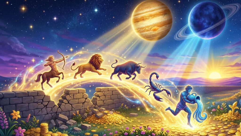 O incrível salto de sorte em 2026 que promete mudar a vida financeira de cinco signos