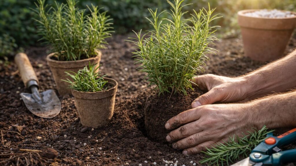Alecrim forte e perfumado começa com o cuidado certo no plantio