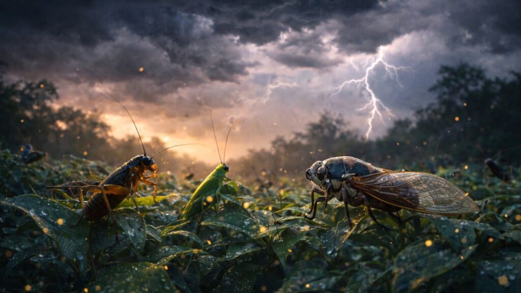 Por que o barulho dos insetos aumenta antes da chuva e chama tanta atenção