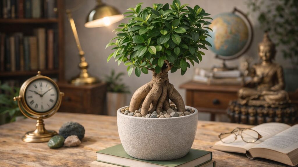O ficus ginseng virou presente símbolo de sabedoria e estabilidade emocional