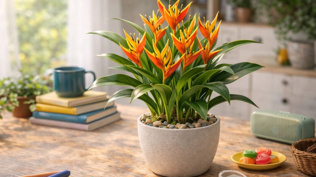 A planta papagaio virou símbolo de alegria, cor e comunicação no ambiente