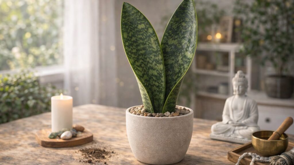 Essa espada-de-iemanjá mudou o clima da casa e trouxe uma sensação diferente