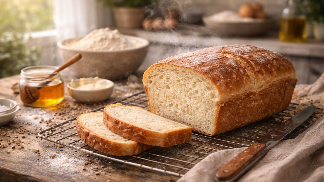 Receita simples de pão com poucos ingredientes mostra como obter massa leve e crescimento correto