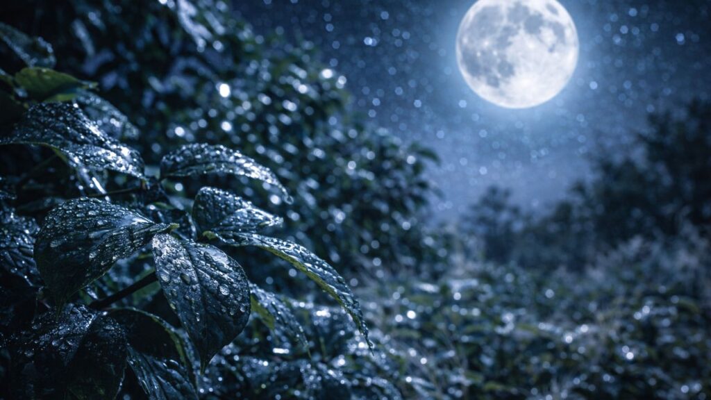Por que algumas folhas brilham sob a luz da lua e chamam tanta atenção