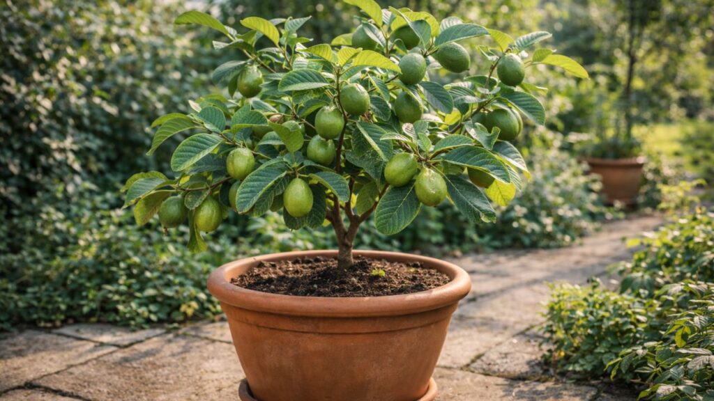 A goiabeira em vaso que produz bem e rende colheitas ao longo do ano