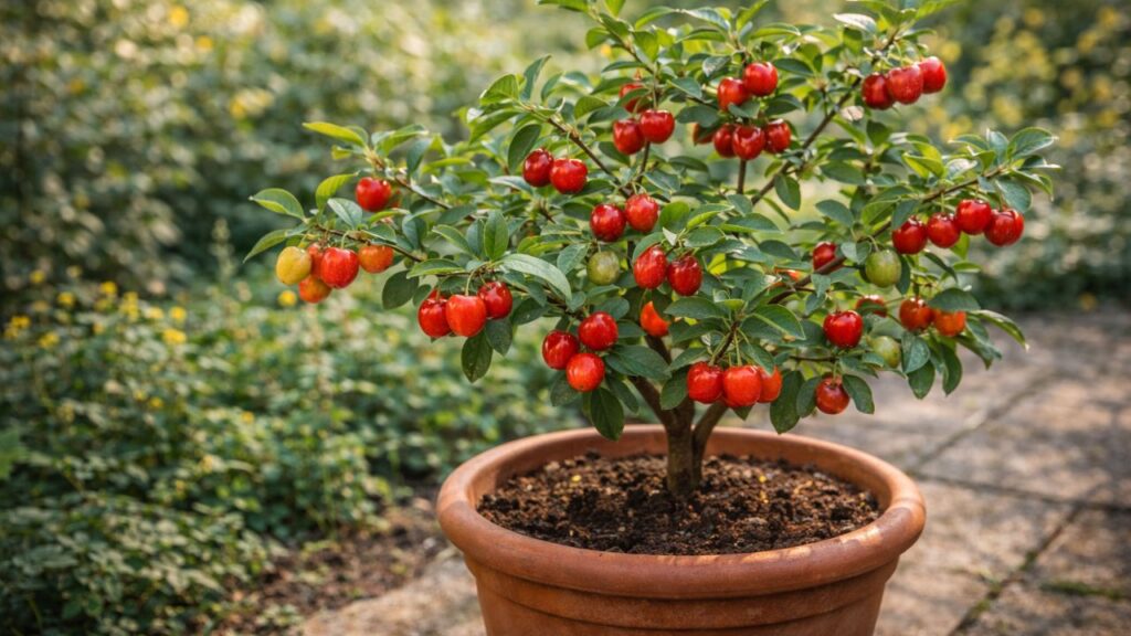 Quem planta acerola assim consegue colher bem antes do esperado