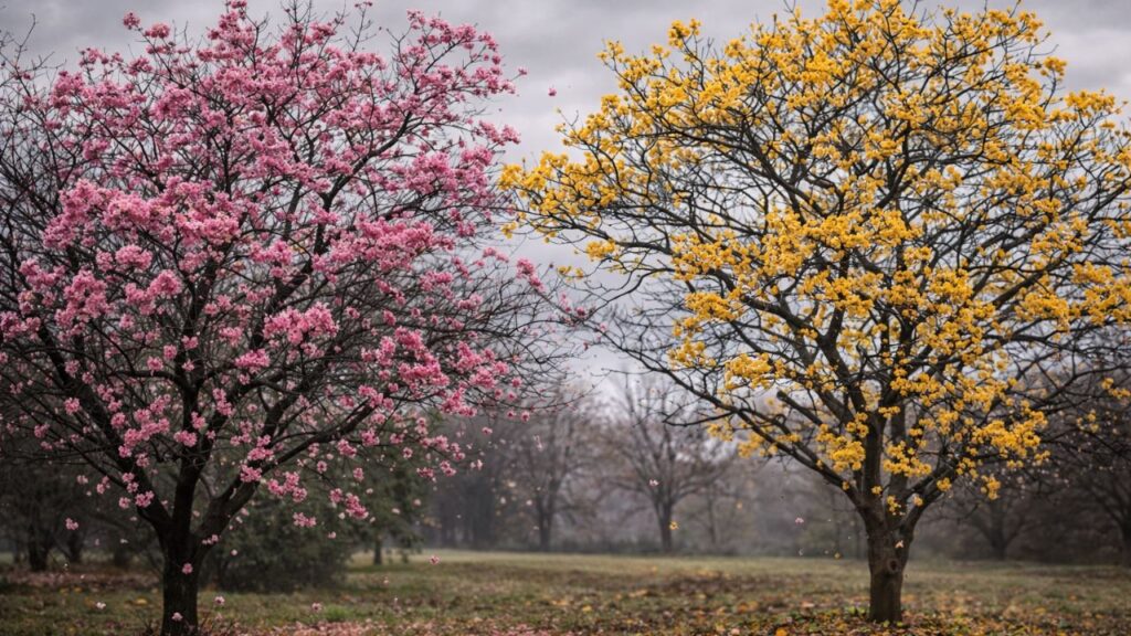Por que algumas árvores resolvem florescer fora de época e surpreendem todo mundo