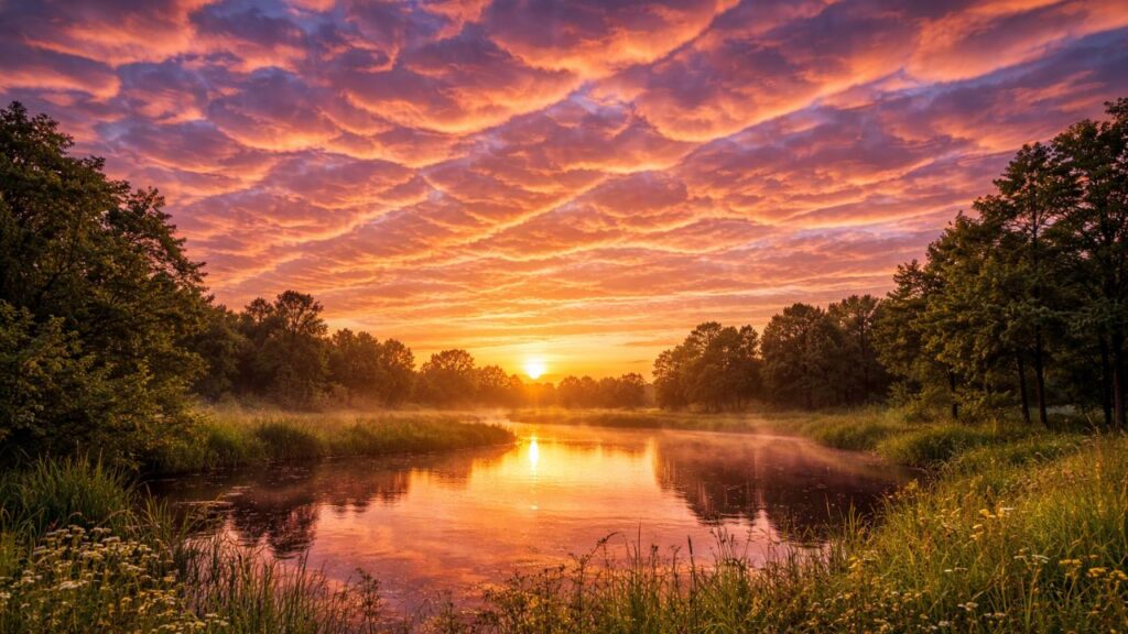 O efeito no céu que deixa tudo com aparência aveludada e suave