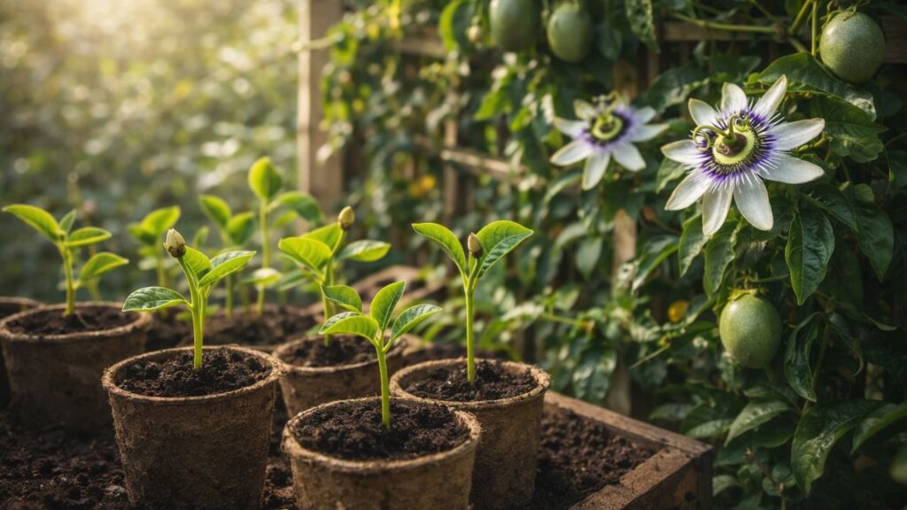 Plantar maracujá pela semente pode render flores bem mais rápido
